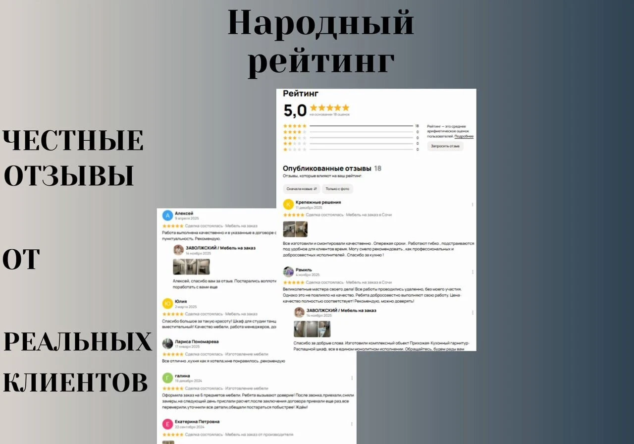 Кухни на заказ в Сочи + Стол в подарок